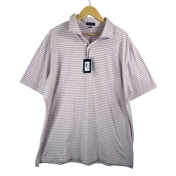 Peter Millar Crown Crafted Albatross Stripe Cotton Blend Piqué Polo sz XXL‎ - Picture 2 of 9